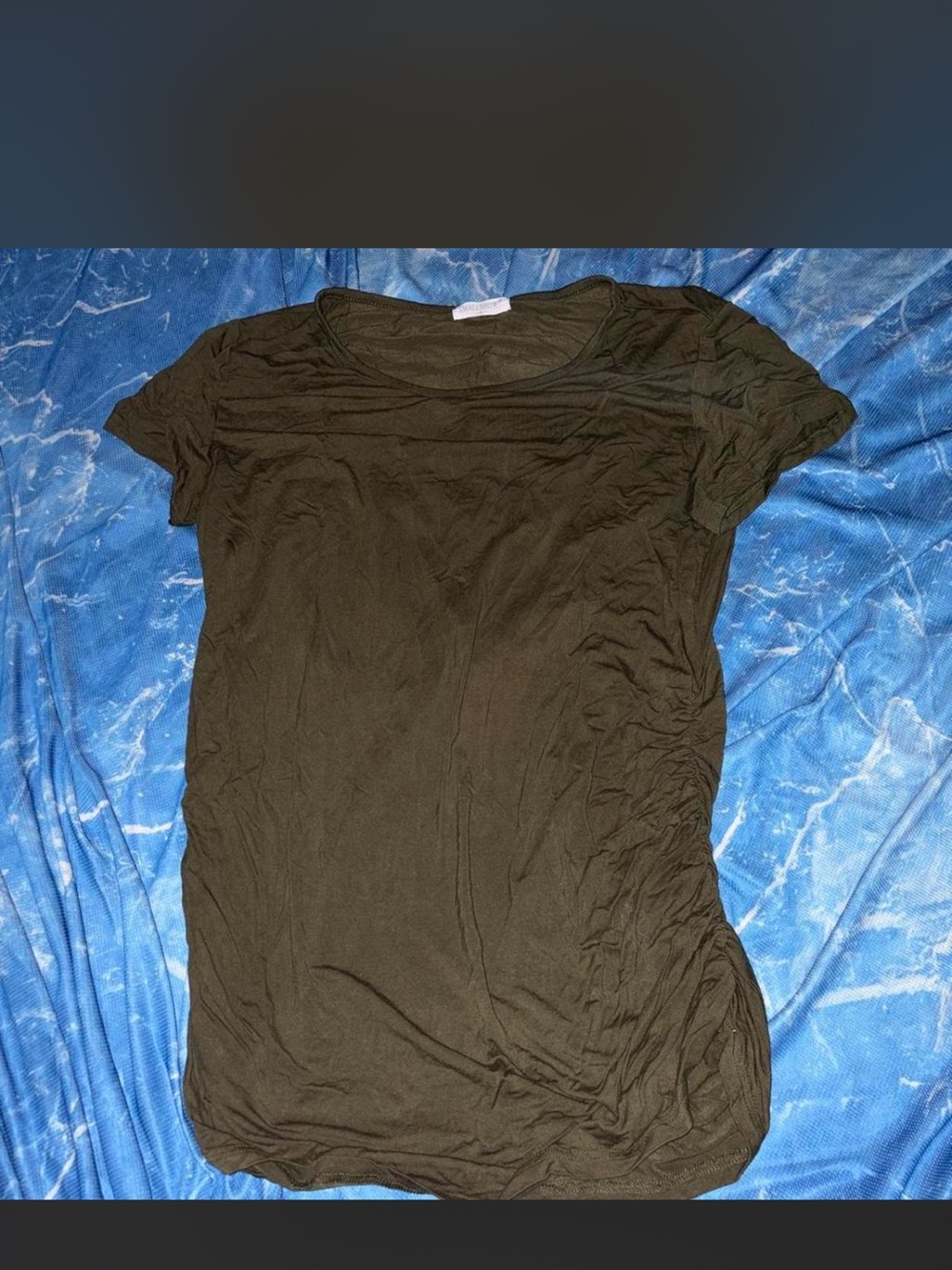 Classic Women's Short-Sleeve Scoop Neck Top - Olive Green